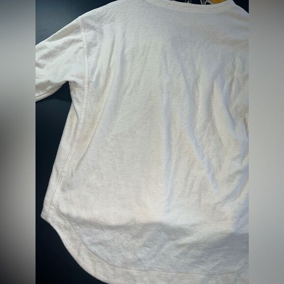 Madewell Light Cream Libra Lace-Up Tee Size Medium EUC - Picture 9 of 9